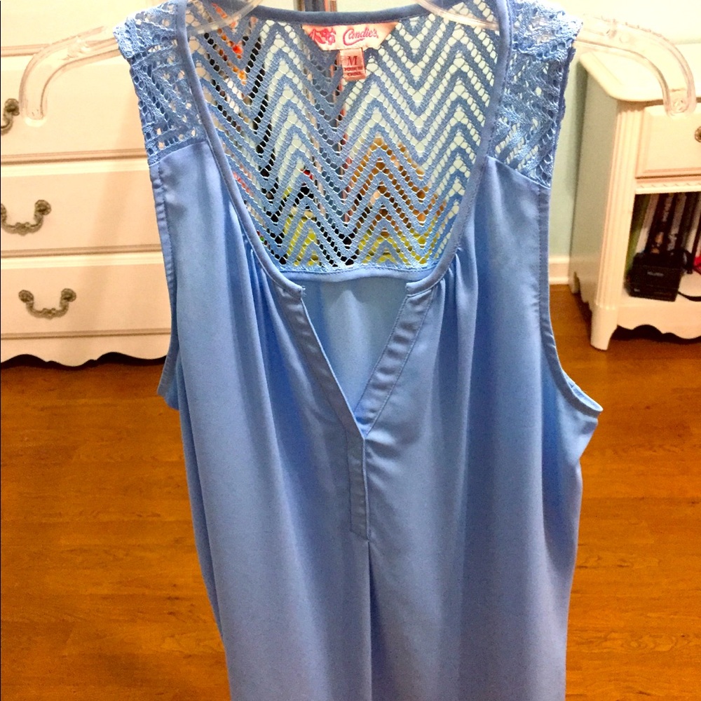 Baby Blue Sleeveless Top